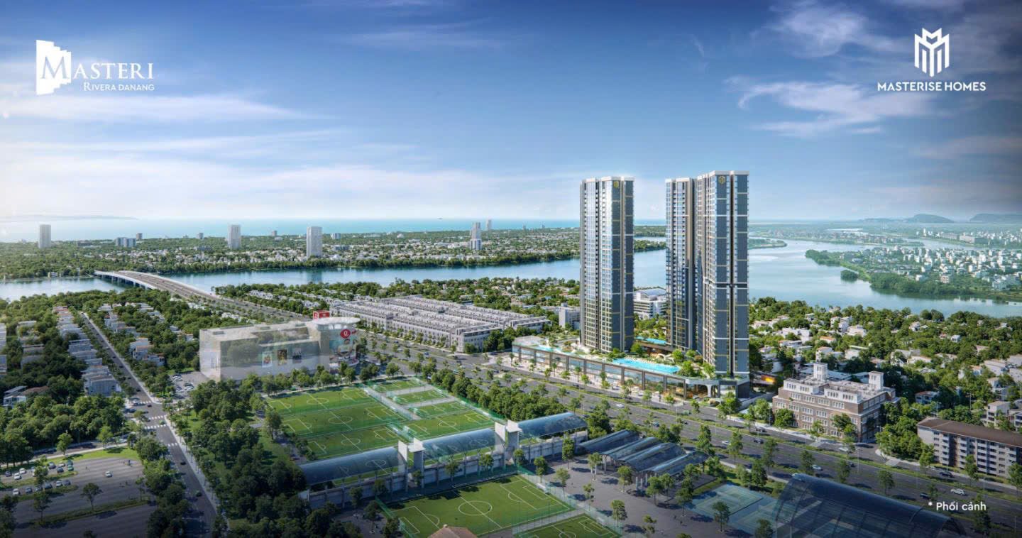 Phối cảnh tổng thể căn hộ Masteri Rivera Đà Nẵng ven sông Hàn