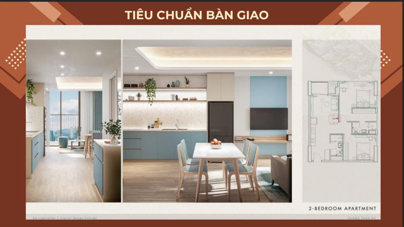 Căn hộ Sun Costa Residence được chủ đầu tư Sun Group bàn giao với hệ thống nội thất liền tường sang trọng