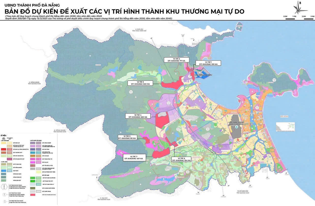 Vị trí khu thương mại tự do Đà Nẵng và các khu đô thị lân cận