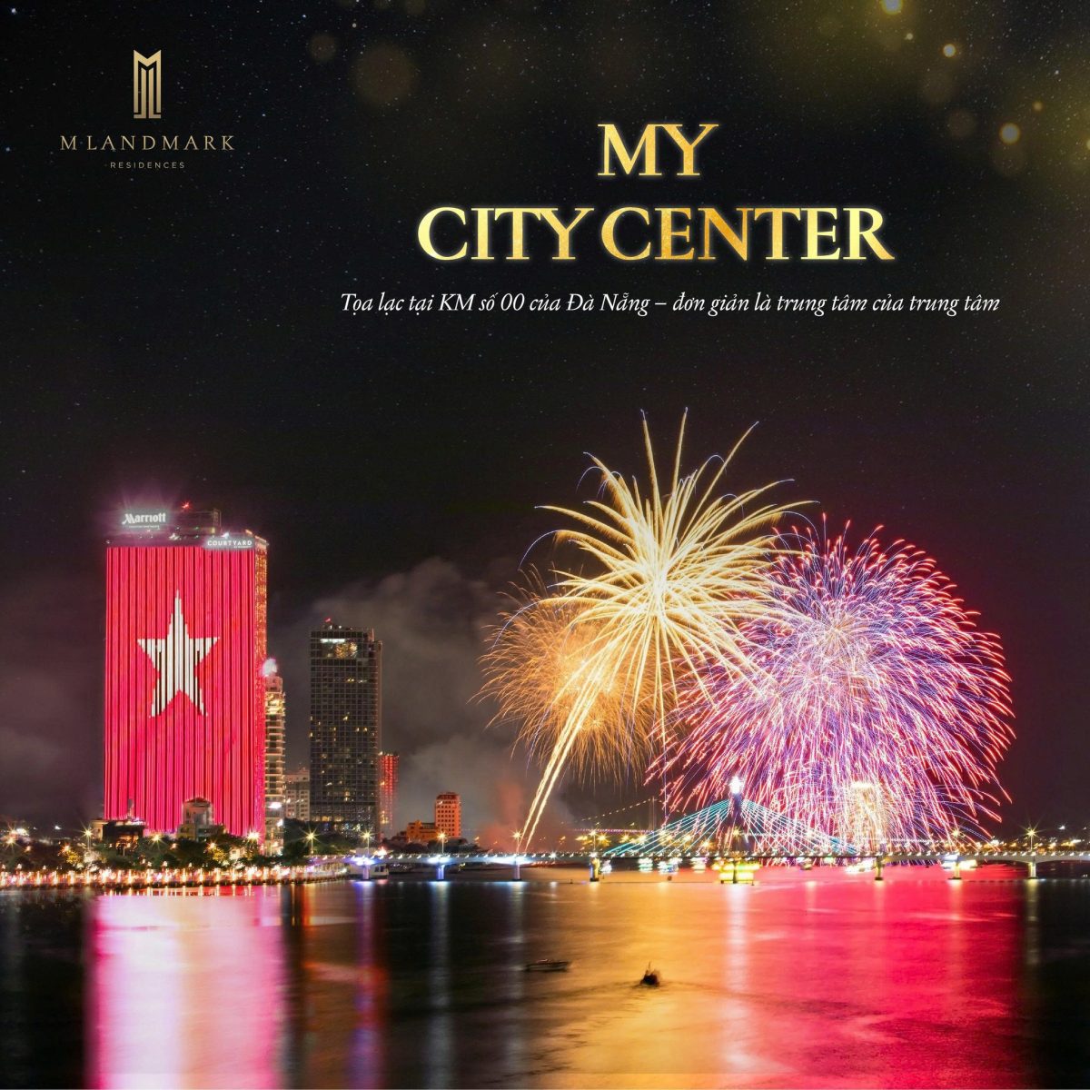 M Landmark Residences nằm ngay khu vực tổ chức Lễ hội pháo hoa quốc tế Đà Nẵng (DIFF)