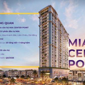 Mặt ngoài tòa nhà Mia Plaza Đà Nẵng, thiết kế hiện đại, nằm gần trung tâm hành chính Liên Chiểu