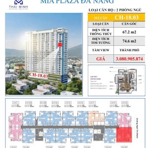 Tổng quan dự án căn hộ Mia Center Point Đà Nẵng từ trên cao, thể hiện quy mô và vị trí đắc địa tại Liên Chiểu