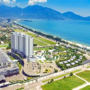 Toàn cảnh lô đất đường Xuân Thiều 35 nhìn từ flycam, thấy rõ vị trí lô góc đắc địa tại quận Liên Chiểu