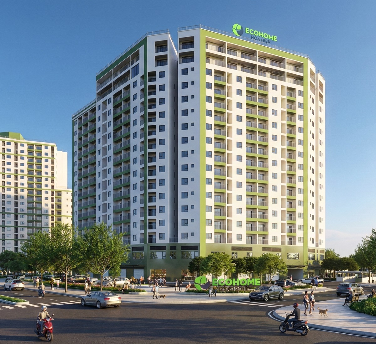 Phối cảnh tòa căn hộ thương mại Ecolife Signature - Ecohome Hòa Hiệp Đà Nẵng